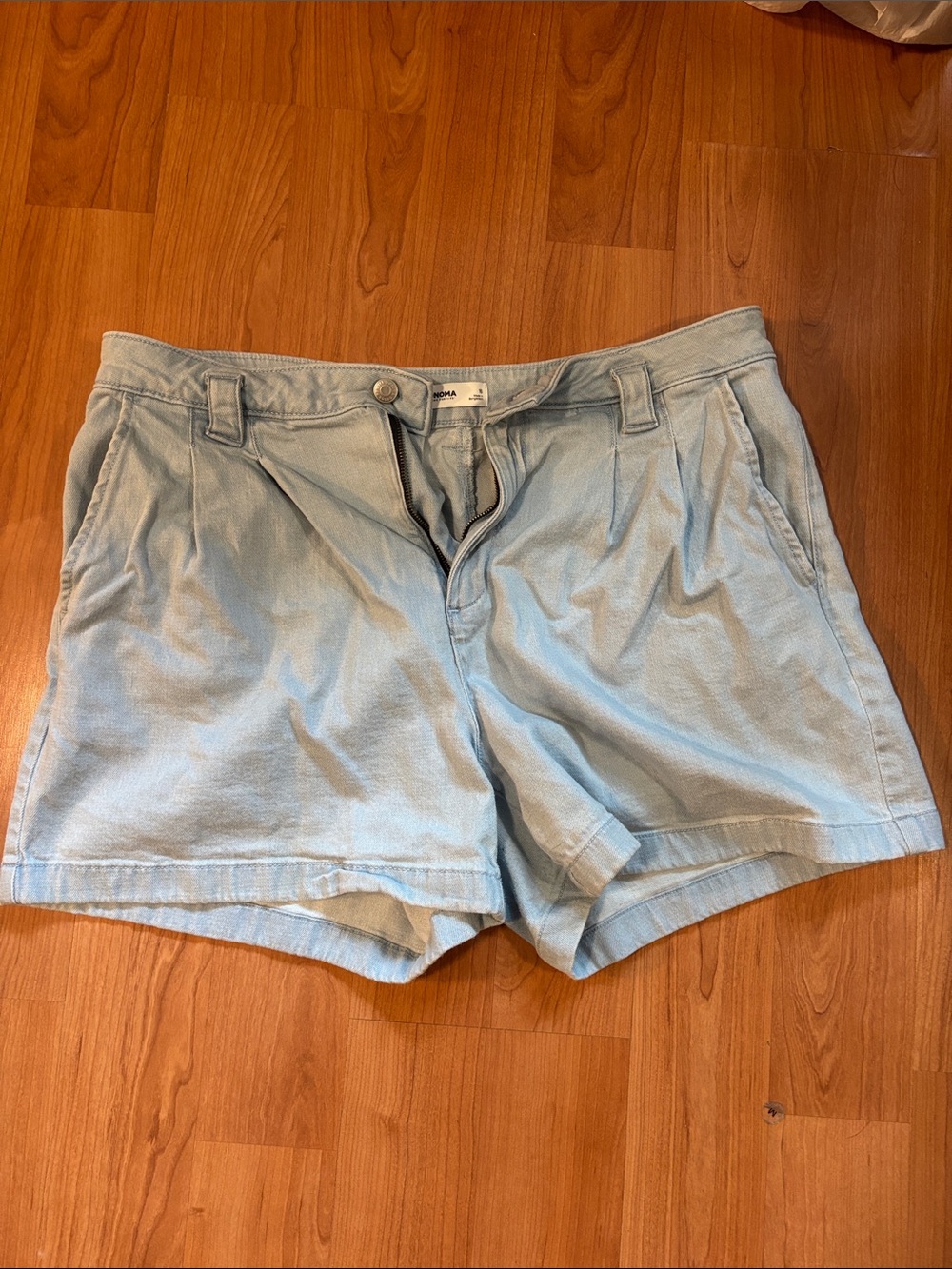 Sonoma Light Blue Pleated Casual Women's Shorts